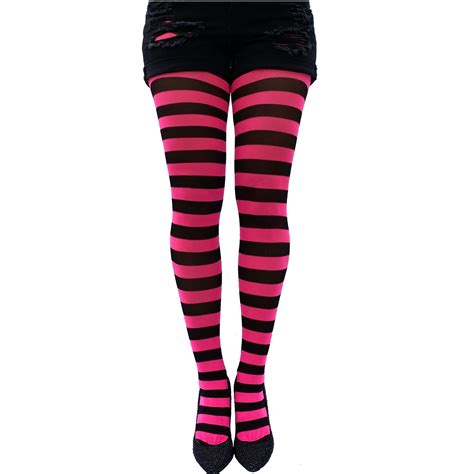 pink striped stockings|black striped tights for women.